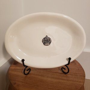 Rae Dunn HTF Crown Oval Plate